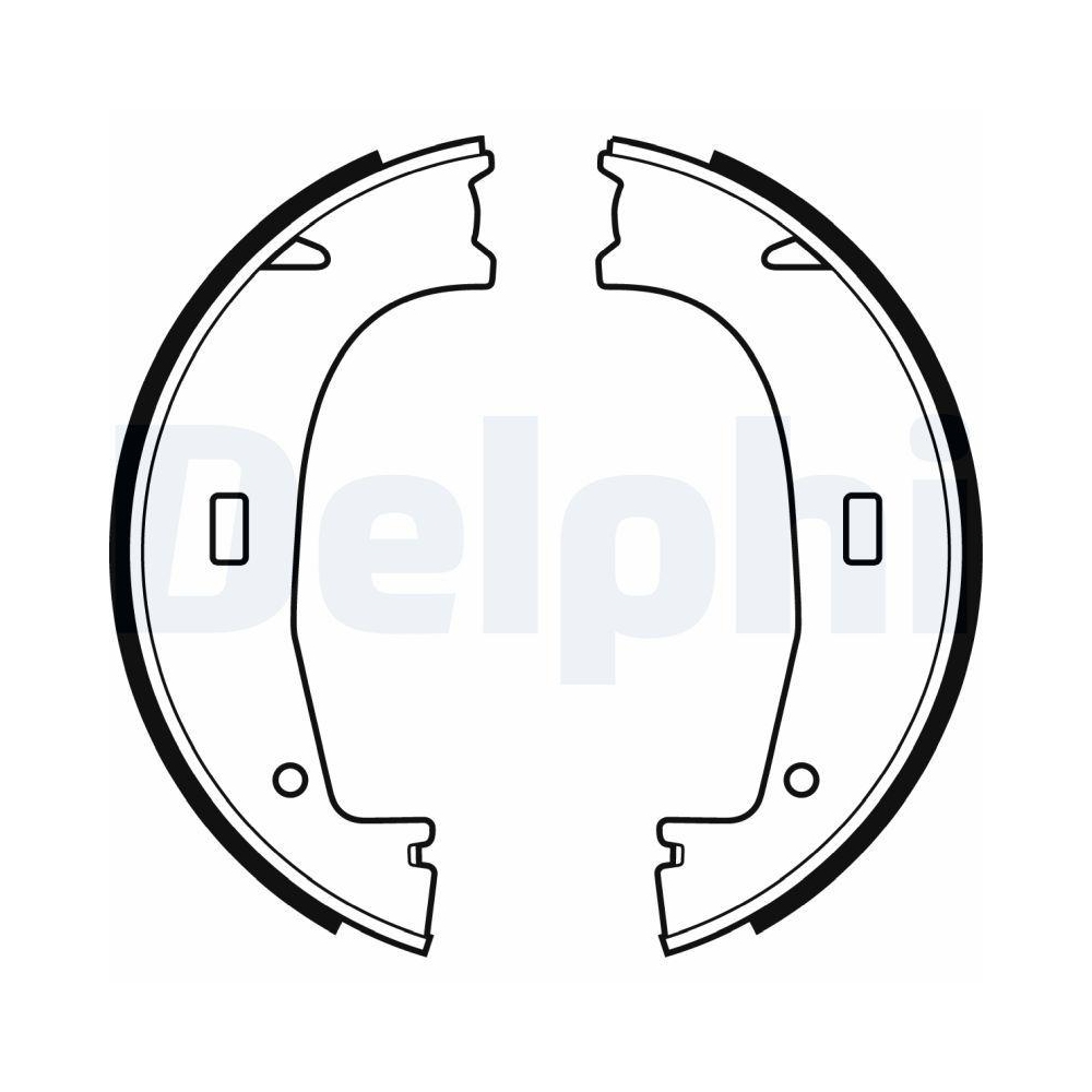 Bremsbackensatz, Feststellbremse DELPHI LS1704 für BMW, Hinterachse
