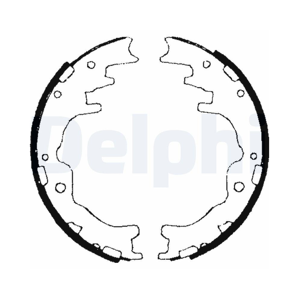 DELPHI LS1706 Bremsbackensatz für MAZDA MITSUBISHI, Hinterachse