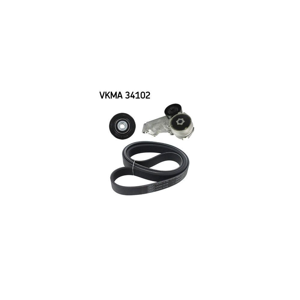 Keilrippenriemensatz SKF VKMA 34102 f&uuml;r CHRYSLER DODGE FORD RENAULT TOYOTA