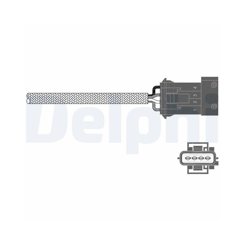 DELPHI ES20337-12B1 Lambdasonde f&uuml;r PORSCHE SAAB, nach Katalysator