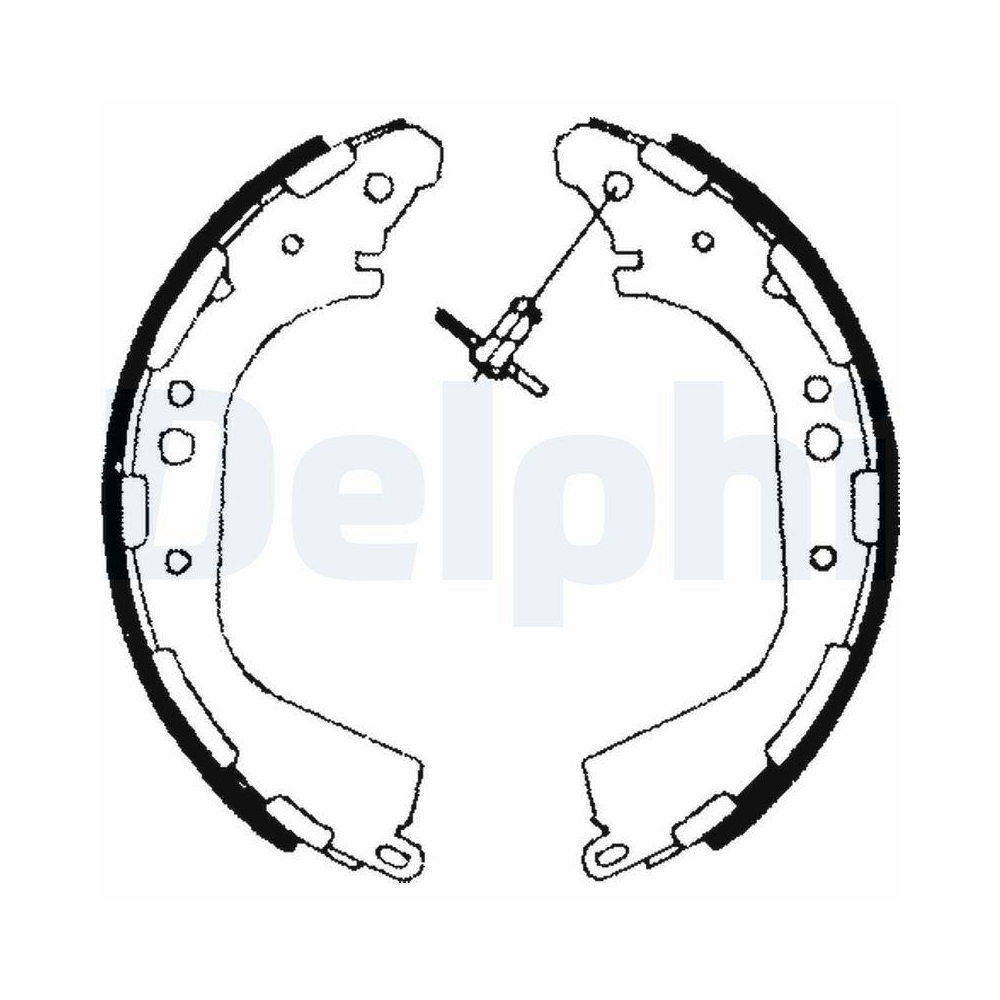 Bremsbackensatz DELPHI LS1709 für NISSAN INFINITI, Hinterachse