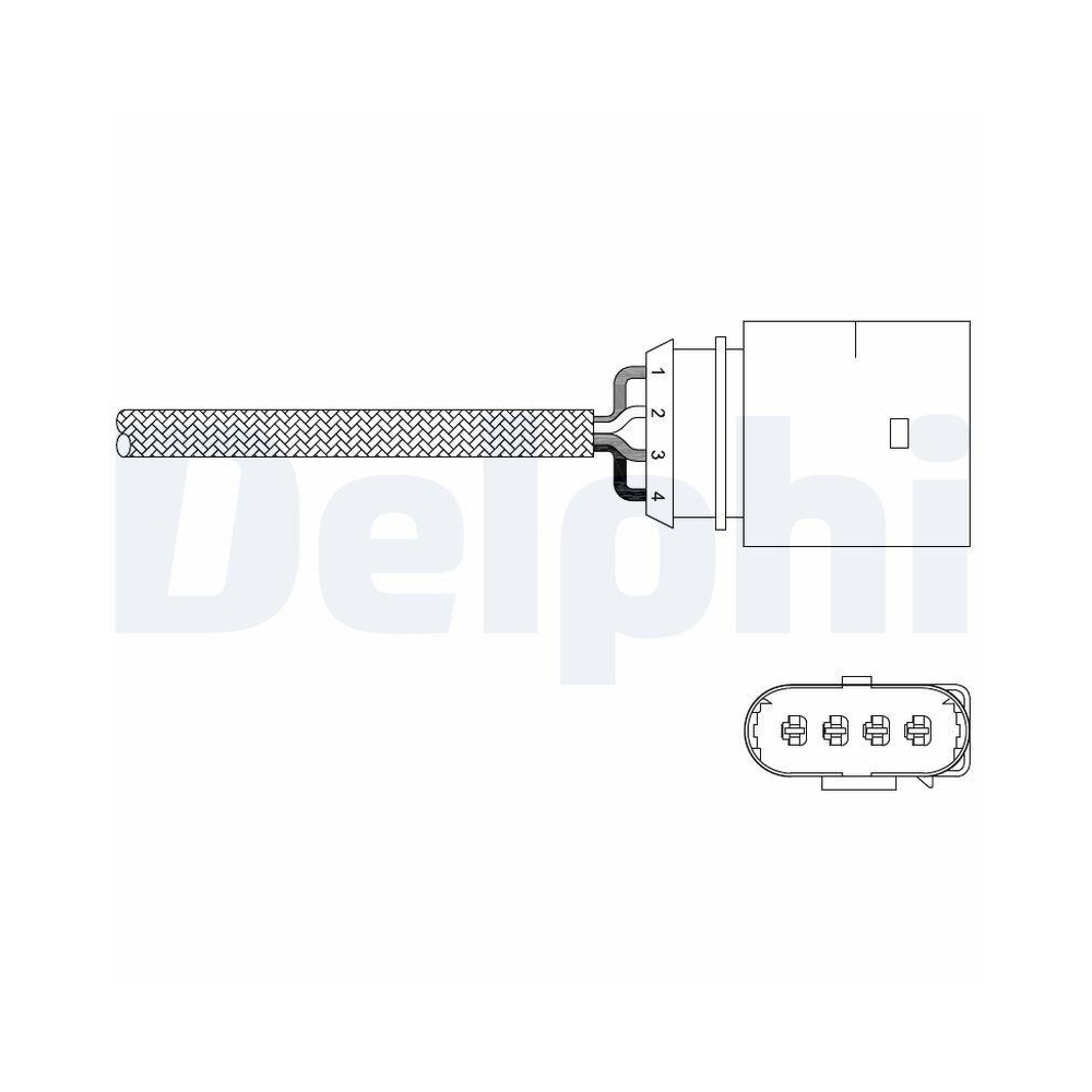 DELPHI ES20338-12B1 Lambdasonde f&uuml;r AUDI SEAT SKODA VW VAG, links, rechts, vorne