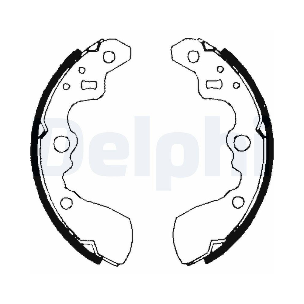 DELPHI LS1710 Bremsbackensatz f&uuml;r SUZUKI, Hinterachse