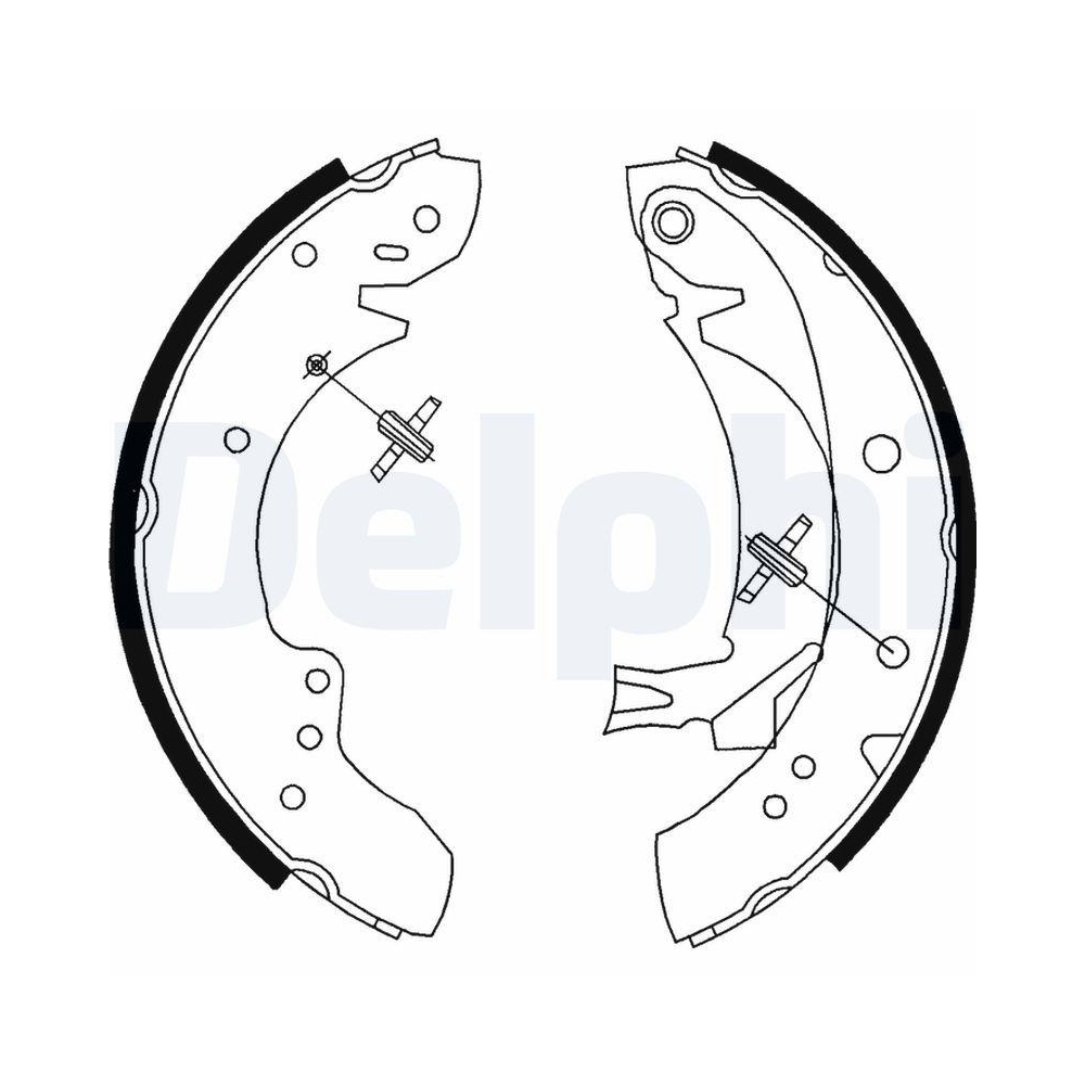 Bremsbackensatz DELPHI LS1712 für CITROËN FIAT PEUGEOT, Hinterachse