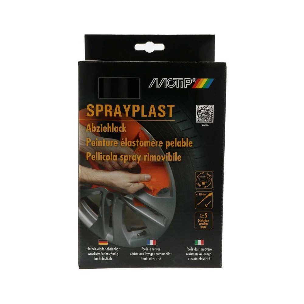 Lack MOTIP 396595 SPRAYPLAST Set schwarz seidenglänzend 2 x 400 ml für