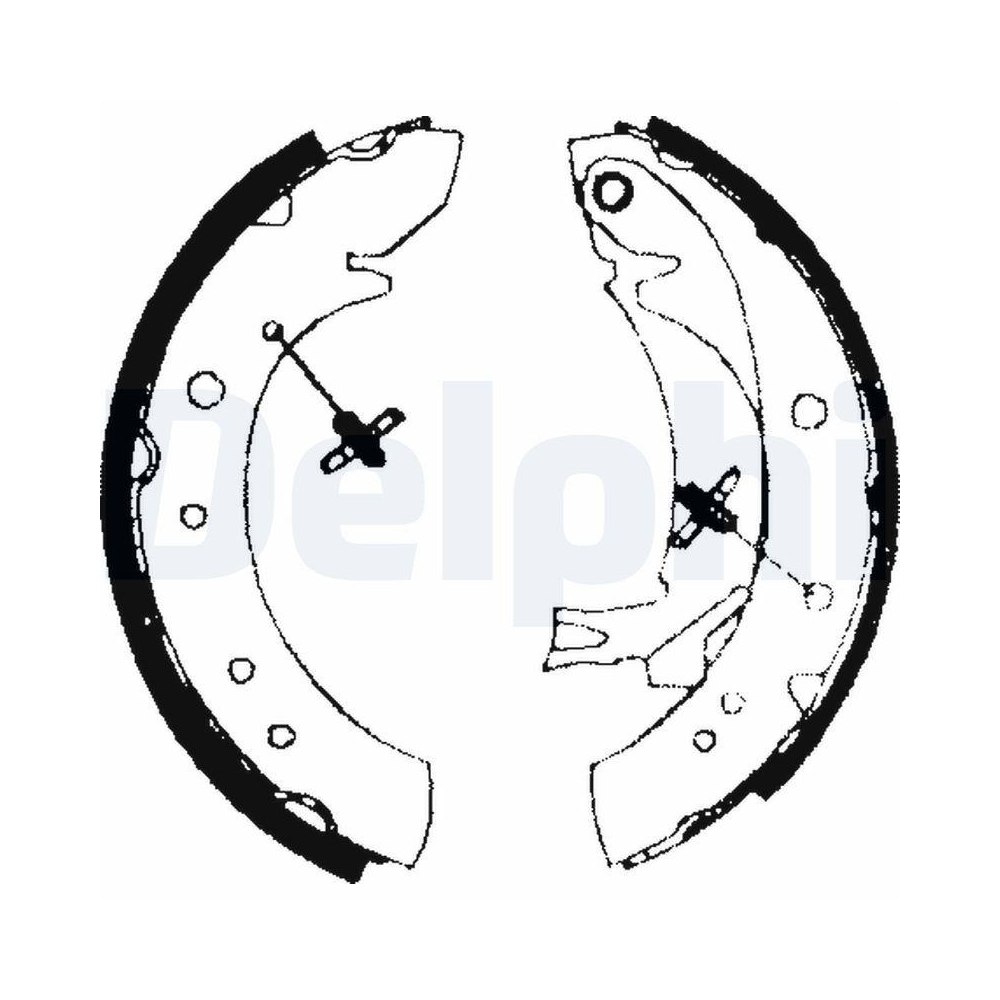 DELPHI LS1713 Bremsbackensatz f&uuml;r CITRO&Euml;N FIAT PEUGEOT TOYOTA, Hinterachse