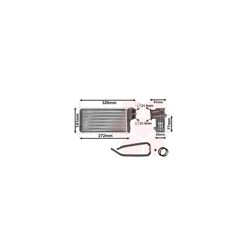 W&auml;rmetauscher, Innenraumheizung VAN WEZEL 40006199 *** IR PLUS *** f&uuml;r PEUGEOT