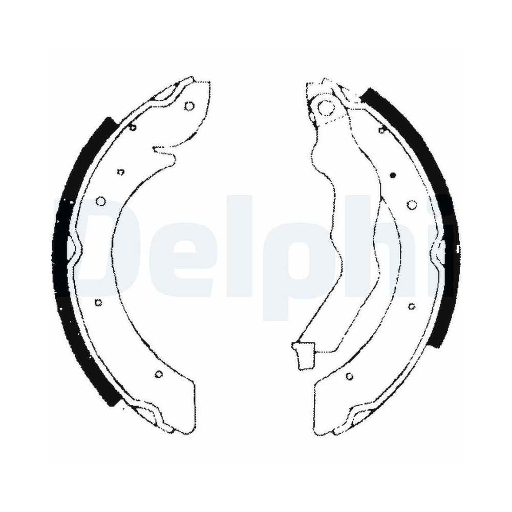 DELPHI LS1714 Bremsbackensatz f&uuml;r RENAULT, Hinterachse