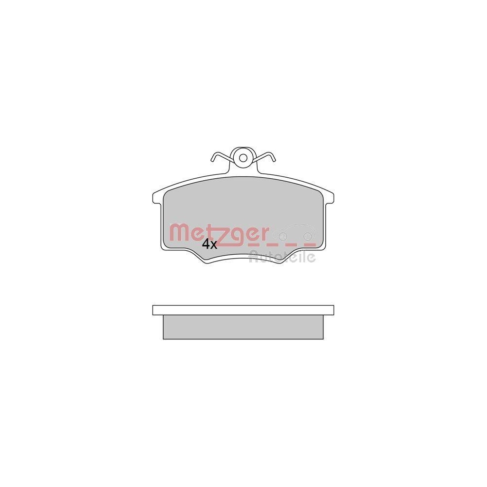 Bremsbelagsatz, Scheibenbremse METZGER 1170350 f&uuml;r AUDI VOLVO VAG, Vorderachse