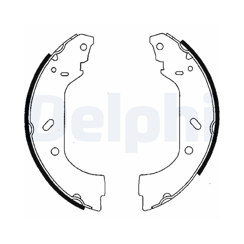 DELPHI LS1715 Bremsbackensatz f&uuml;r CITRO&Euml;N FIAT LANCIA PEUGEOT, Hinterachse