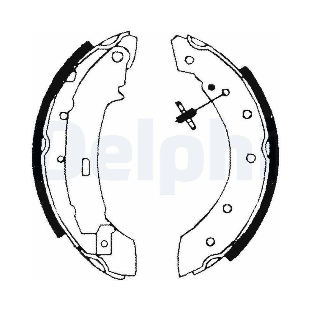 DELPHI LS1717 Bremsbackensatz für CITROËN MG PEUGEOT RENAULT DACIA ROEWE (SAIC)