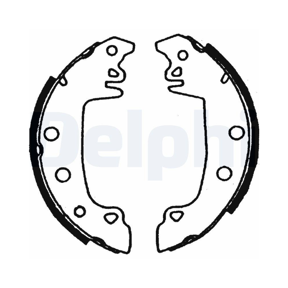 DELPHI LS1721 Bremsbackensatz f&uuml;r CITRO&Euml;N PEUGEOT DACIA, Hinterachse
