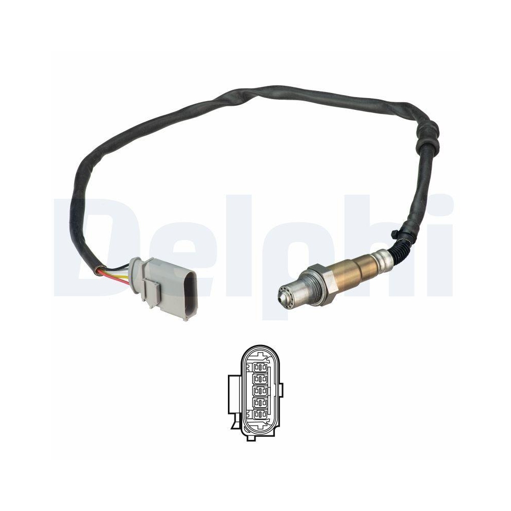DELPHI ES21181-12B1 Lambdasonde f&uuml;r AUDI SEAT SKODA VW, nach Katalysator, vorne