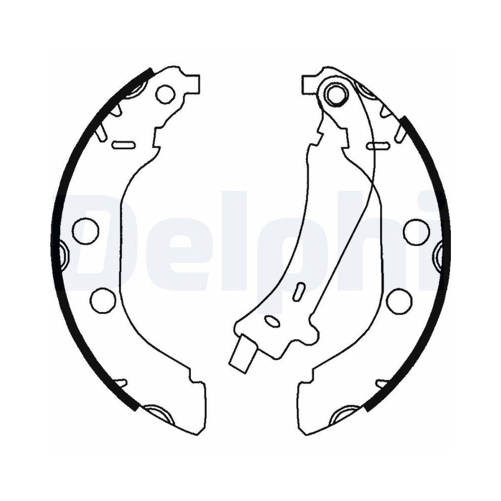 Bremsbackensatz DELPHI LS1723 für PEUGEOT, Hinterachse
