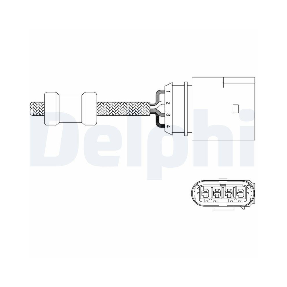 DELPHI ES20348-12B1 Lambdasonde für AUDI SEAT SKODA VW VAG, links, rechts, vorne