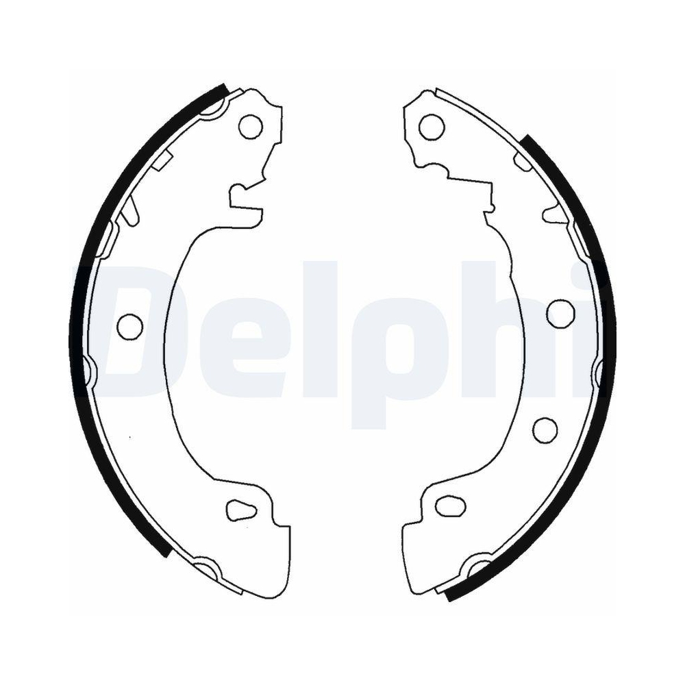 DELPHI LS1724 Bremsbackensatz f&uuml;r RENAULT, Hinterachse, Vorderachse