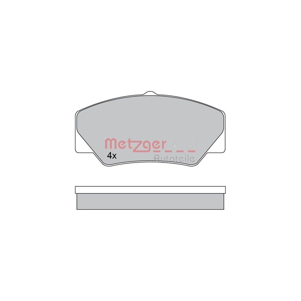 Bremsbelagsatz, Scheibenbremse METZGER 1170599 f&uuml;r FORD, Vorderachse