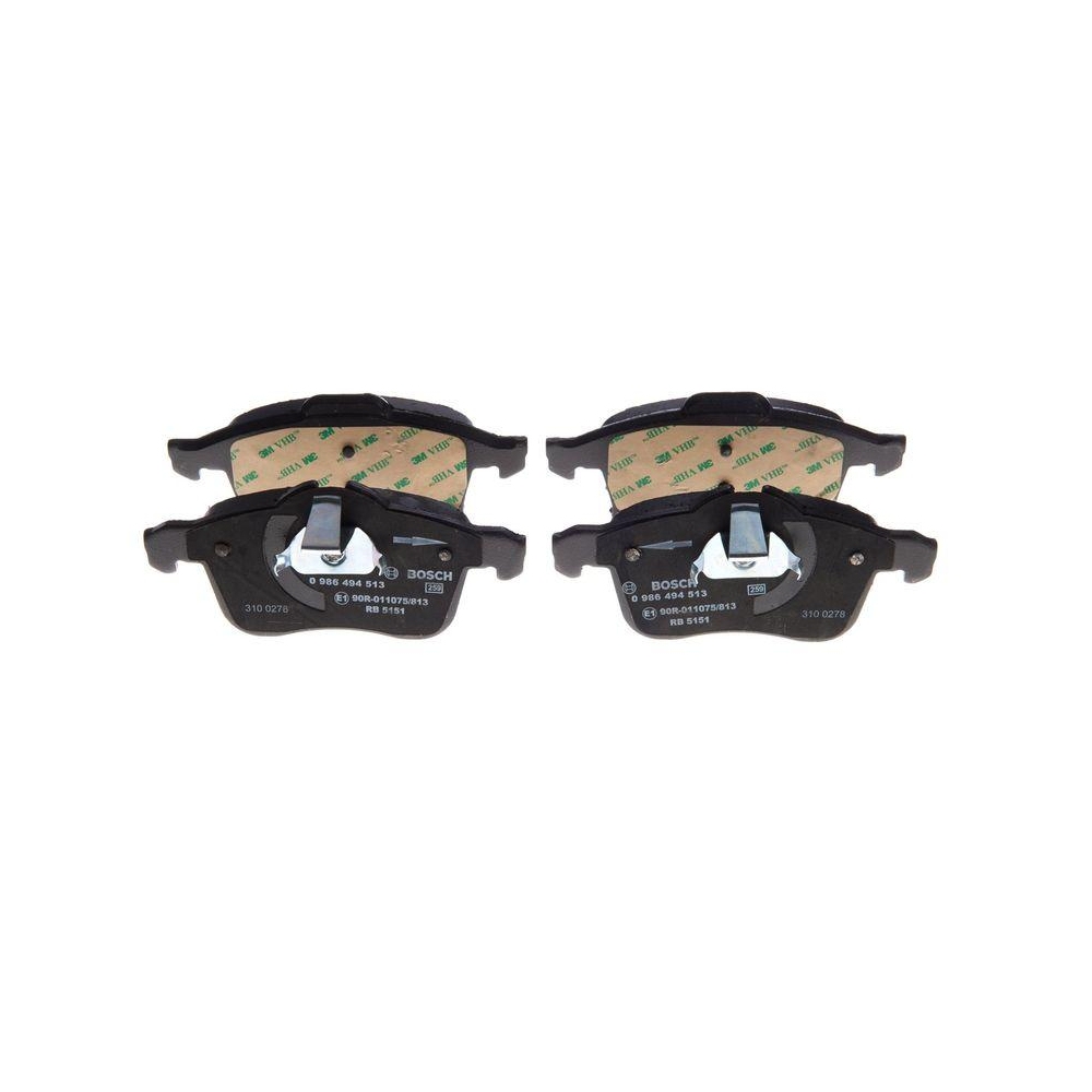 Bremsbelagsatz, Scheibenbremse BOSCH 0 986 494 513 f&uuml;r OPEL SAAB VAUXHALL HOLDEN