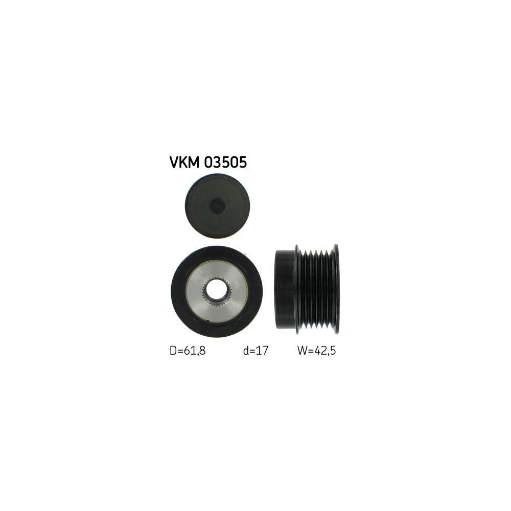 Generatorfreilauf SKF VKM 03505 f&uuml;r OPEL SAAB VAUXHALL