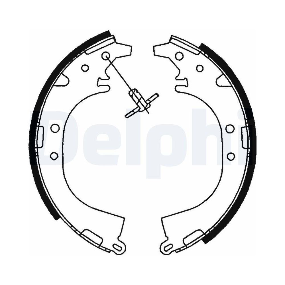 DELPHI LS1745 Bremsbackensatz f&uuml;r DAIHATSU TOYOTA, Hinterachse
