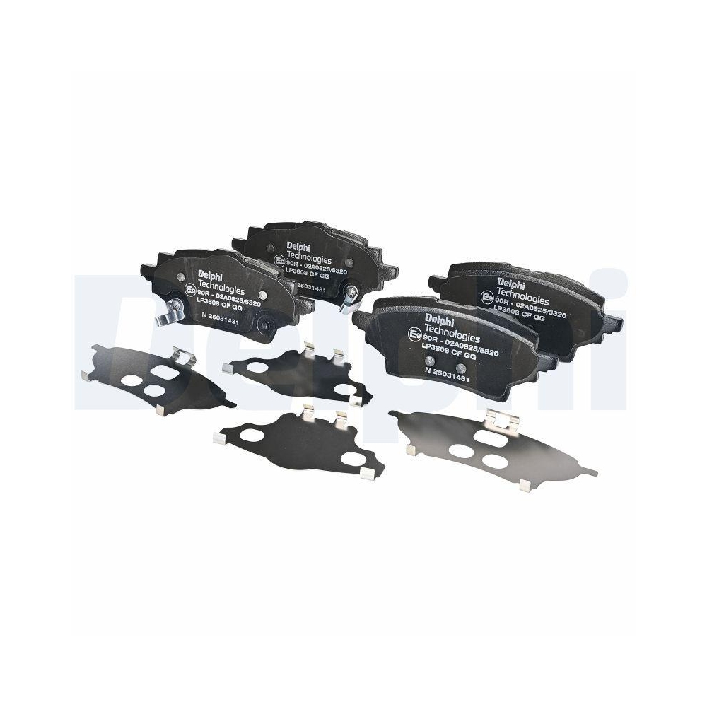 DELPHI LP3608 Bremsbelagsatz, Scheibenbremse f&uuml;r MAZDA SUZUKI TOYOTA