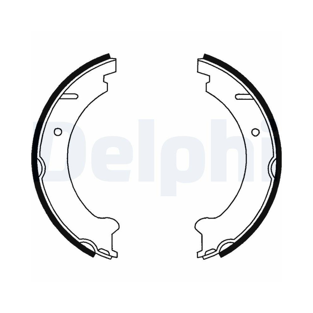 Bremsbackensatz, Feststellbremse DELPHI LS1781 für VOLVO, Hinterachse
