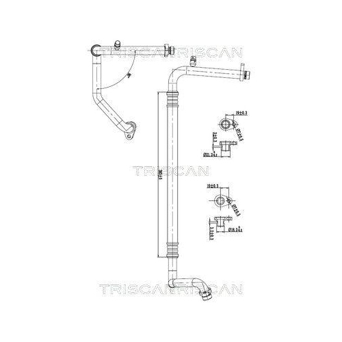 TRISCAN 9010 10026 Hochdruck-/Niederdruckleitung, Klimaanlage f&uuml;r NISSAN OPEL