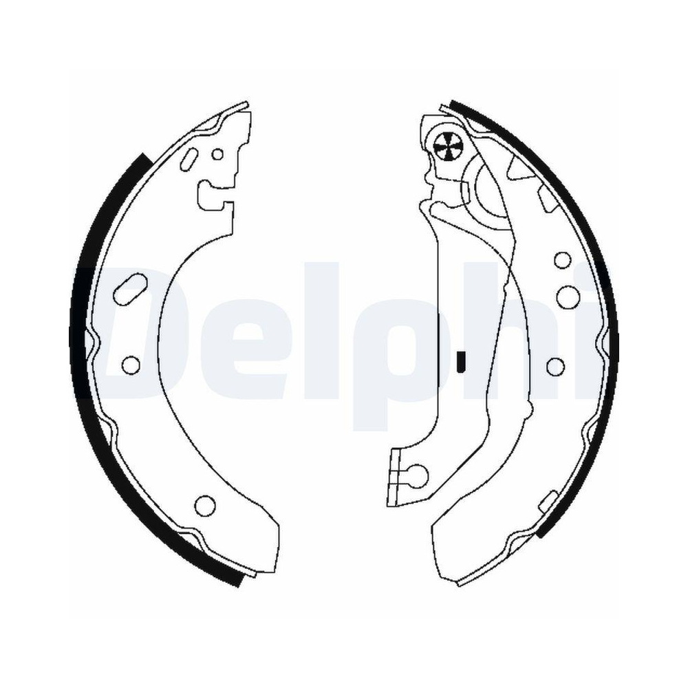 DELPHI LS1783 Bremsbackensatz für FORD, Hinterachse