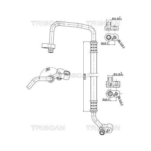 TRISCAN 9010 11013 Hochdruck-/Niederdruckleitung, Klimaanlage f&uuml;r BMW