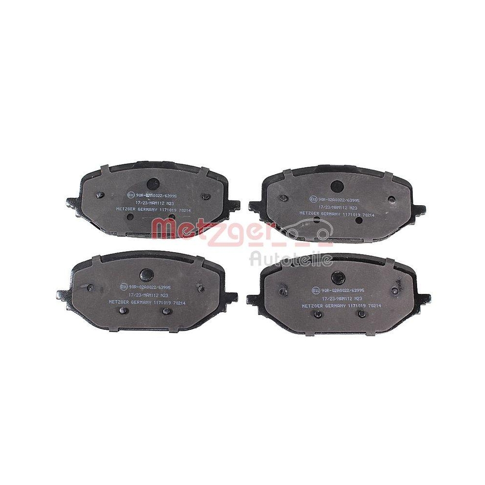 Bremsbelagsatz, Scheibenbremse METZGER 1171019 GREENPARTS f&uuml;r CITRO&Euml;N OPEL DS
