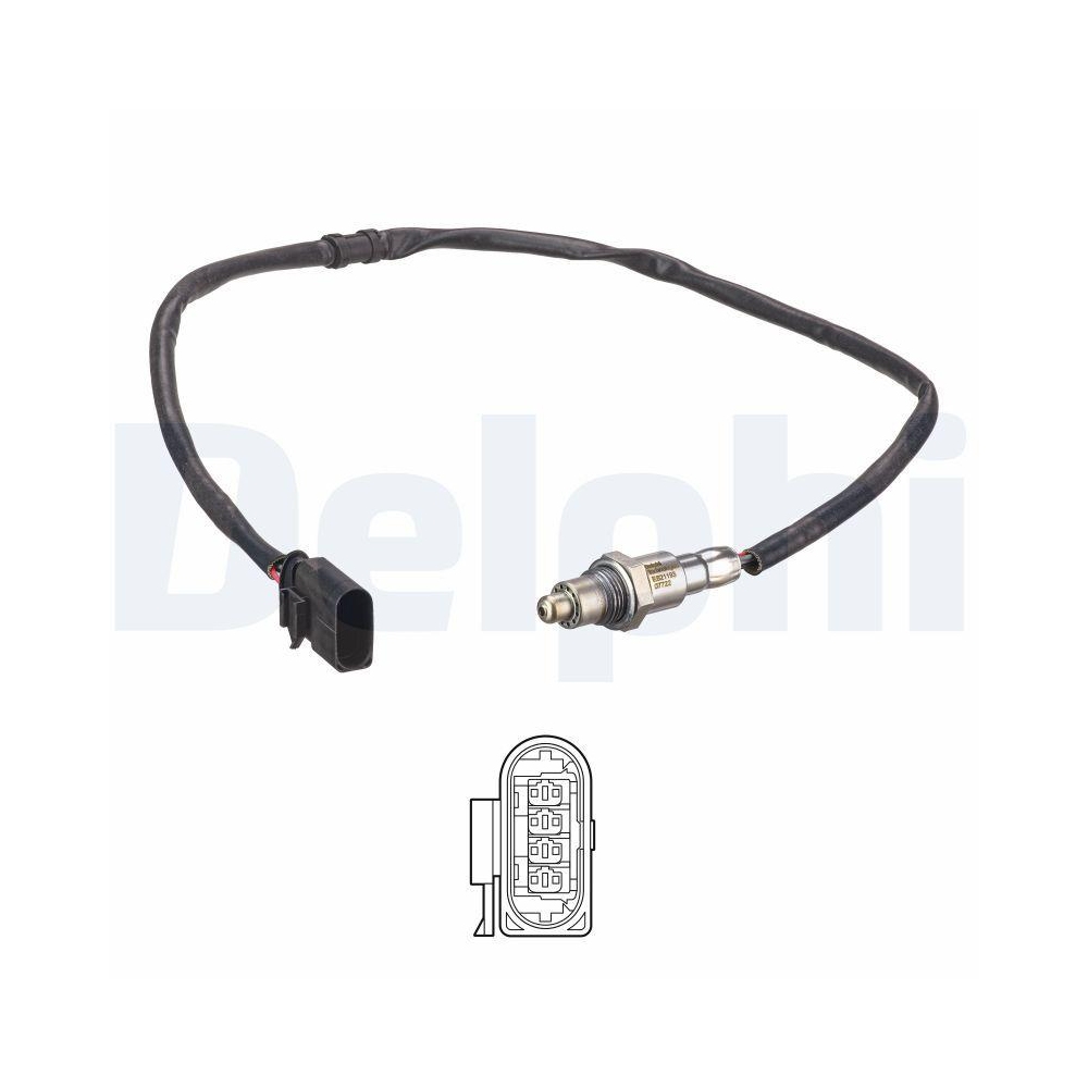 DELPHI ES21193-12B1 Lambdasonde f&uuml;r SEAT SKODA VW, nach Katalysator