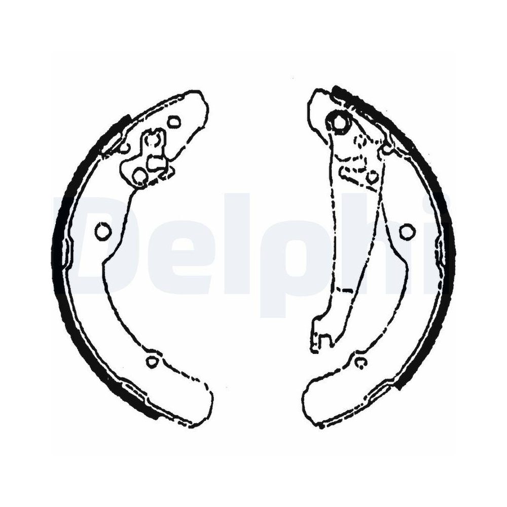 DELPHI LS1784 Bremsbackensatz f&uuml;r SEAT SKODA VW, Hinterachse, Vorderachse