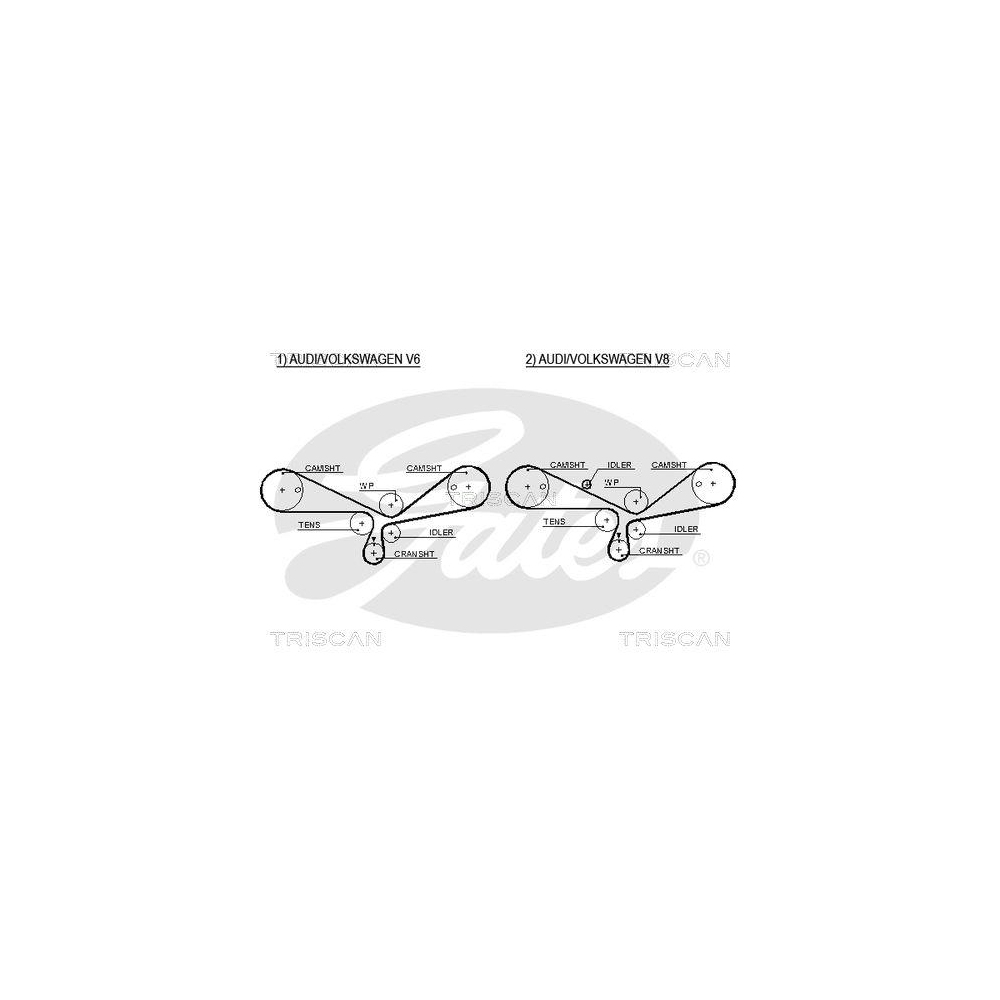 Zahnriemen TRISCAN 8645 5493xs f&uuml;r AUDI SKODA VW DANA