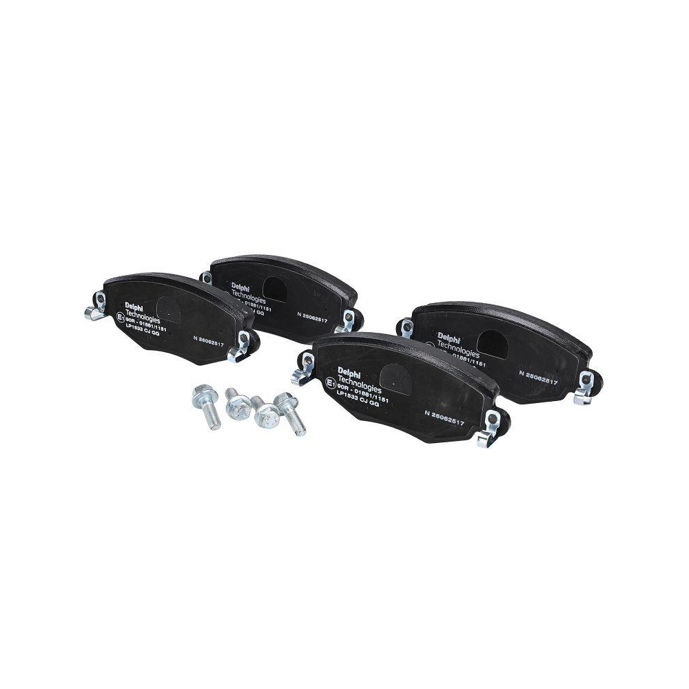 DELPHI LP1533 Bremsbelagsatz, Scheibenbremse f&uuml;r FORD JAGUAR, Vorderachse