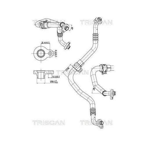 TRISCAN 9010 27001 Hochdruck-/Niederdruckleitung, Klimaanlage f&uuml;r VOLVO