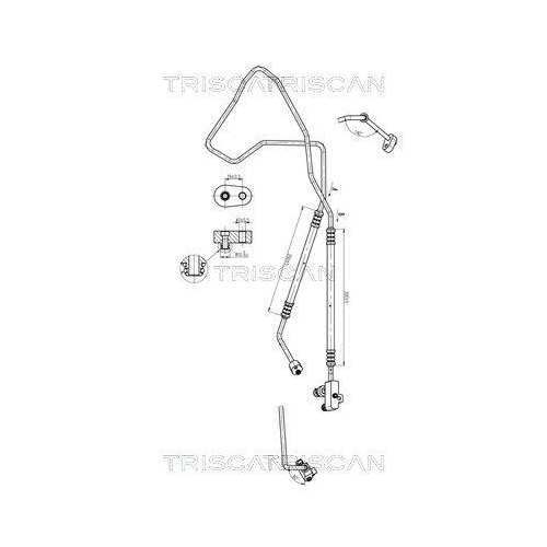 TRISCAN 9010 28082 Hochdruck-/Niederdruckleitung, Klimaanlage f&uuml;r CITRO&Euml;N FIAT