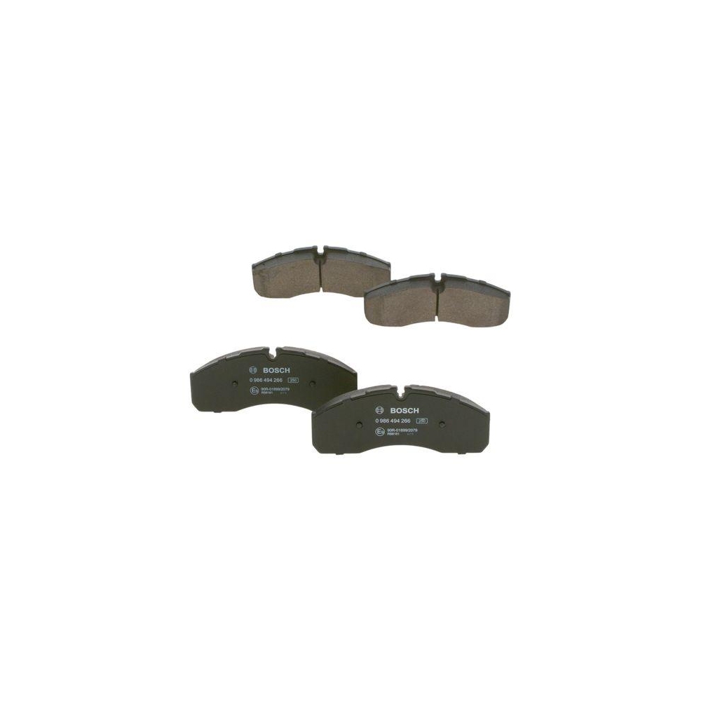 Bremsbelagsatz, Scheibenbremse BOSCH 0 986 494 266 f&uuml;r IVECO NISSAN RENAULT