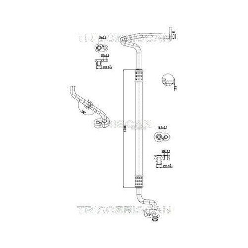 TRISCAN 9010 29070 Hochdruck-/Niederdruckleitung, Klimaanlage f&uuml;r AUDI SEAT VW