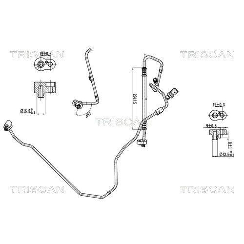 TRISCAN 9010 29094 Hochdruck-/Niederdruckleitung, Klimaanlage f&uuml;r AUDI SEAT VW