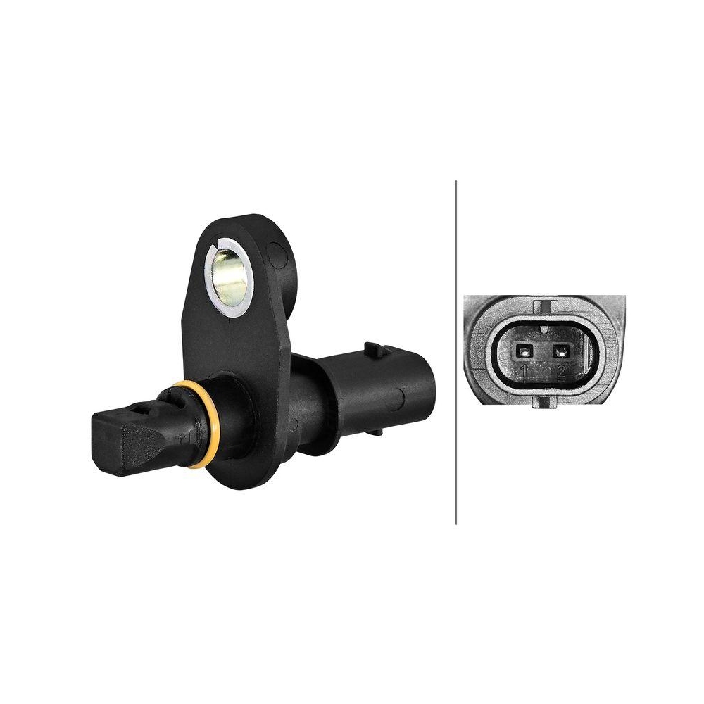 HELLA Sensor, Raddrehzahl 6PU 358 217-061 für MERCEDES-BENZ, Hinterachse