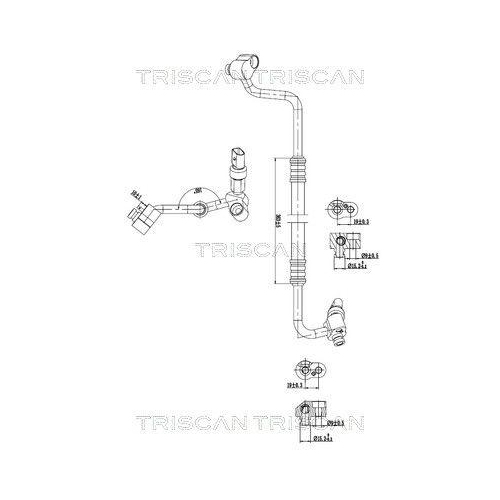 TRISCAN 9010 29108 Hochdruck-/Niederdruckleitung, Klimaanlage f&uuml;r VW