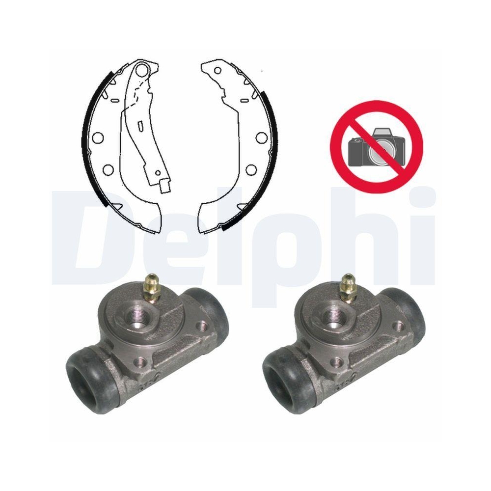 DELPHI KP763 Bremsbackensatz f&uuml;r PEUGEOT, Hinterachse