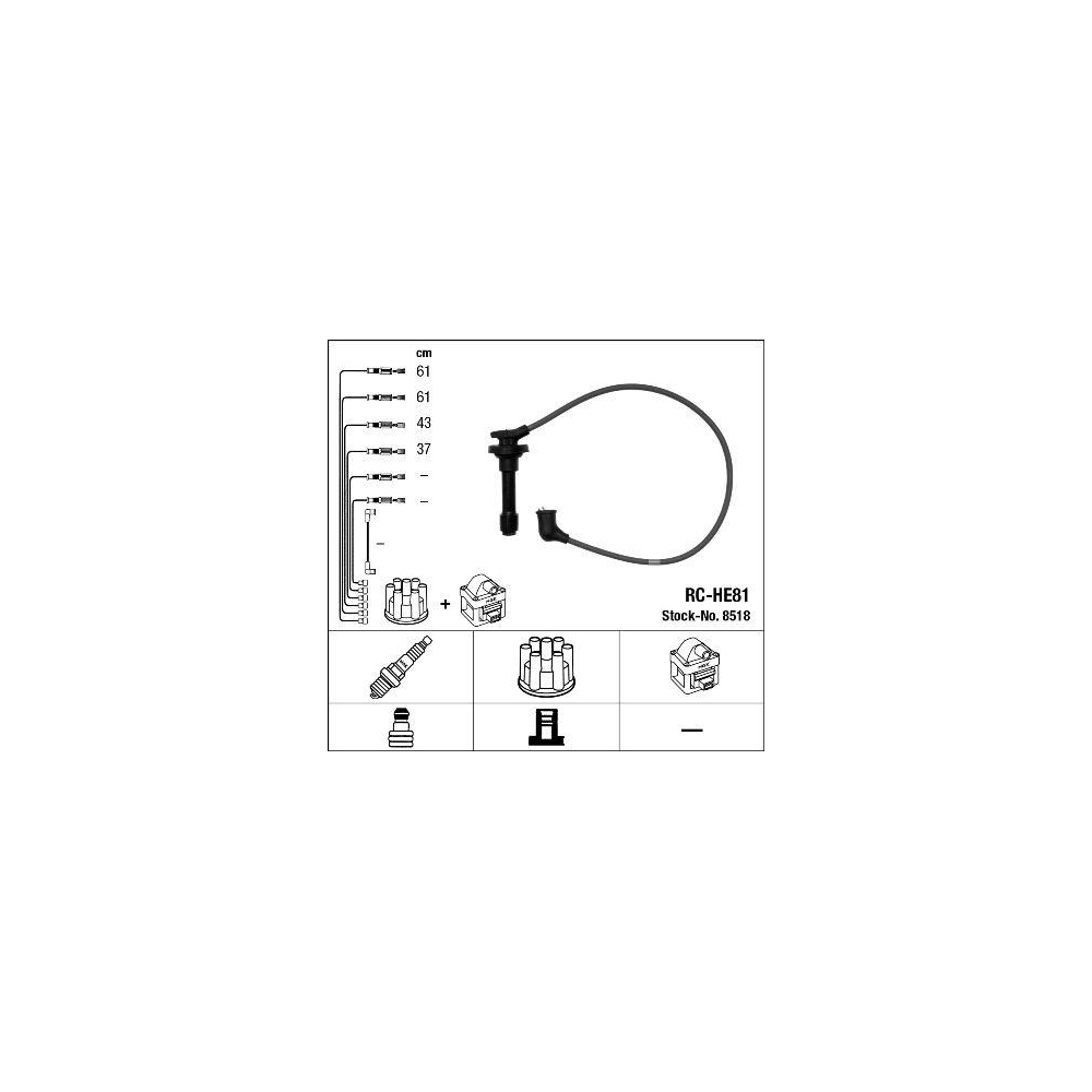 Zündleitungssatz NGK 8518 für HONDA