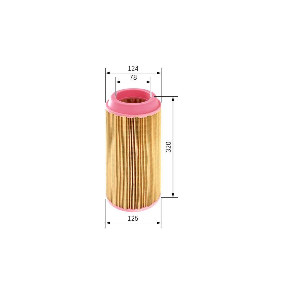 Luftfilter BOSCH 1 457 433 557 f&uuml;r AEBI AUDI KHD MERCEDES-BENZ RENAULT VW BOMAG
