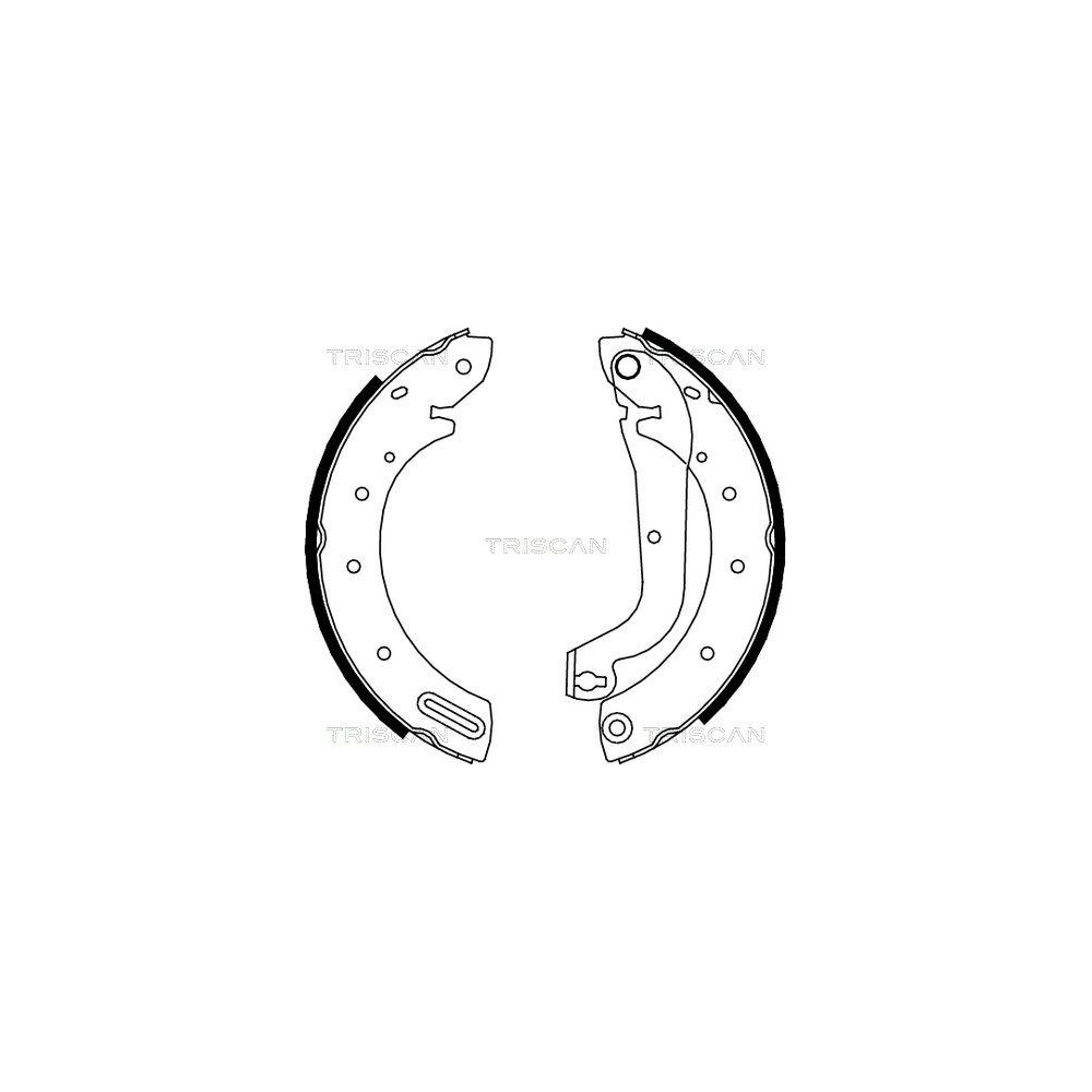 Bremsbackensatz TRISCAN 8100 14596 f&uuml;r FORD NISSAN, Hinterachse