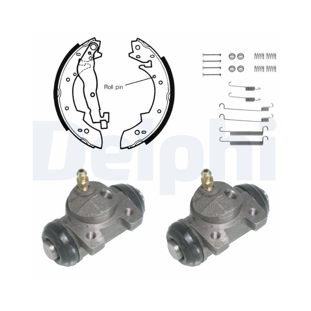 DELPHI KP768 Bremsbackensatz f&uuml;r RENAULT, Hinterachse