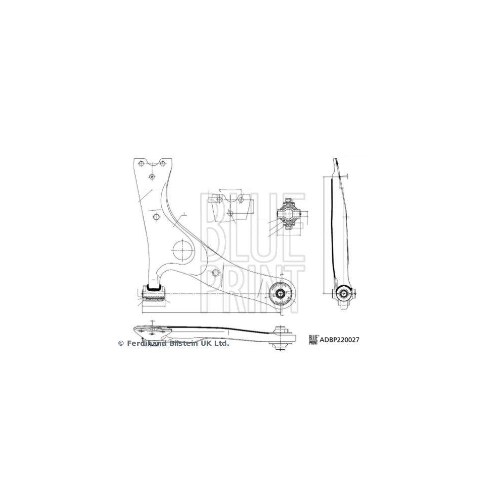 Lenker, Radaufh&auml;ngung BLUE PRINT ADBP860200 f&uuml;r TOYOTA, Vorderachse rechts