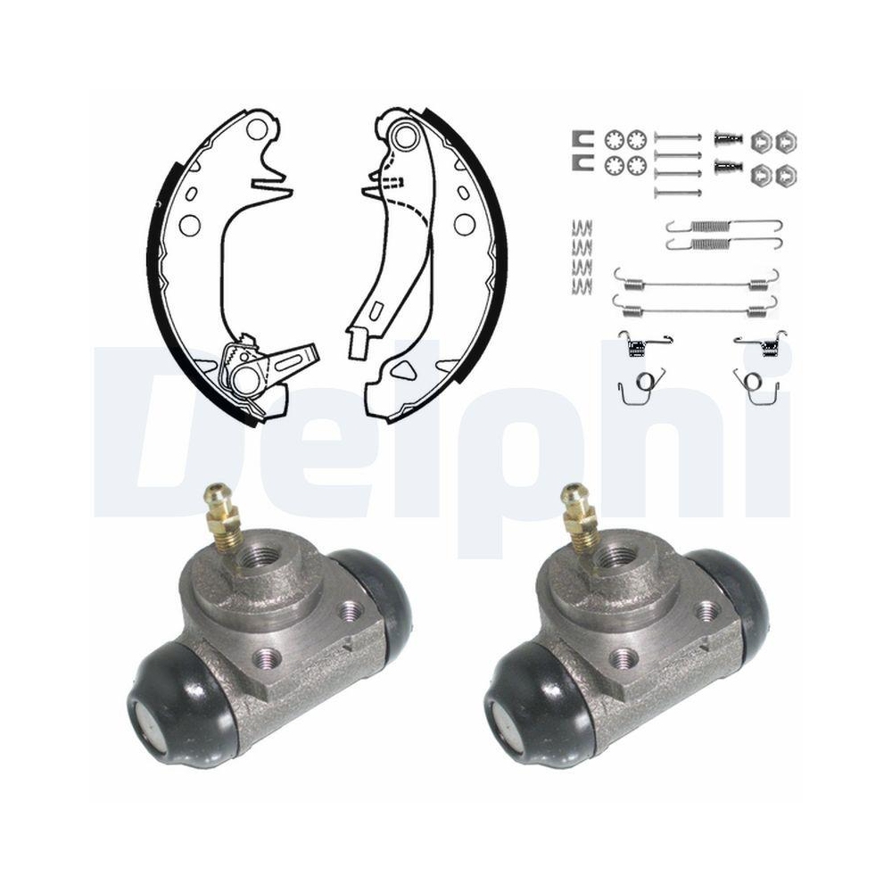 Bremsbackensatz DELPHI KP776 für CITROËN, Hinterachse