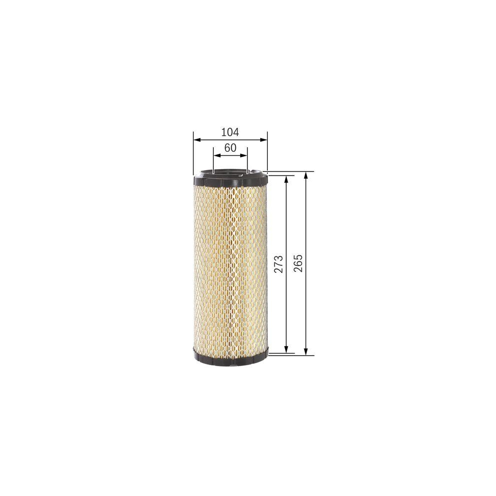 Luftfilter BOSCH F 026 400 319 f&uuml;r VOLVO HITACHI JOHN DEERE CATERPILLAR HYSTER