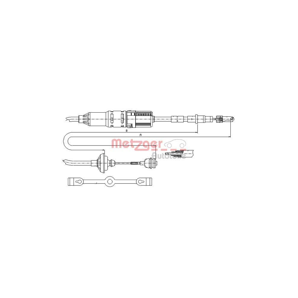 Seilzug, Kupplungsbet&auml;tigung METZGER 10.342 f&uuml;r VW
